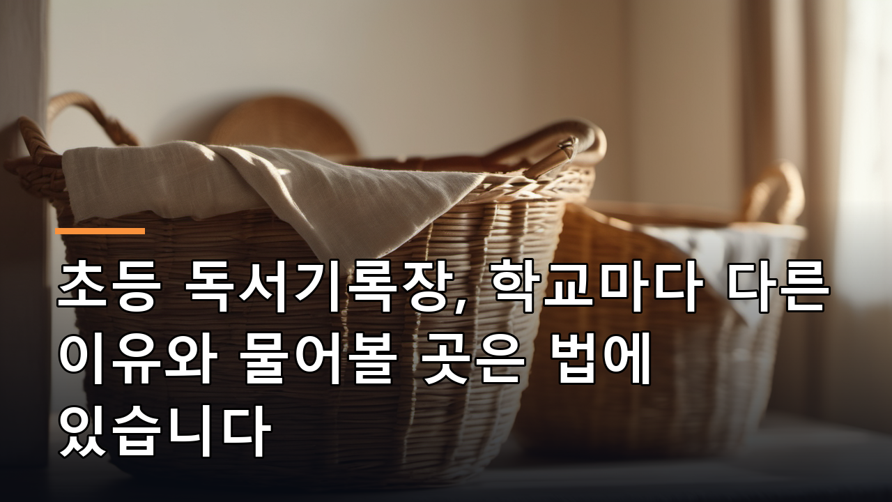 초등 독서기록장, 학교마다 다른 이유와 물어볼 곳은 법에 있습니다